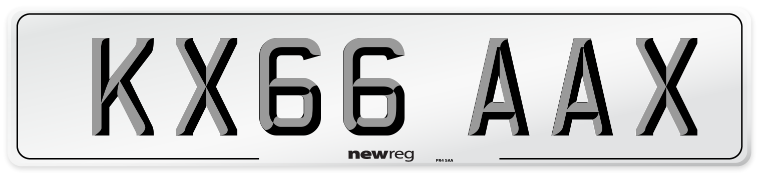 KX66 AAX Number Plate from New Reg